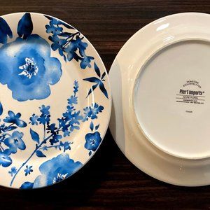 Pier 1 Azure Floral Salad Plates set of 3